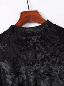 Manfinity Men Solid Mock Neck Sweatshirt - Black - View 3