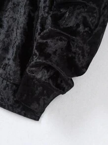 Manfinity Men Solid Mock Neck Sweatshirt - Black - View 5