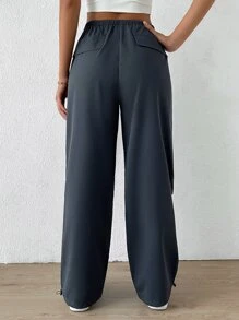 Muchica Drawstring Waist & Hem Trousers - Grey - View 2