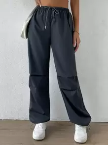 Muchica Drawstring Waist & Hem Trousers - Grey - View 1