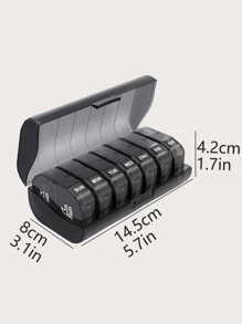 Hộp bảo quản thuốc 1pc 14 ô - màu đen - Xem 5