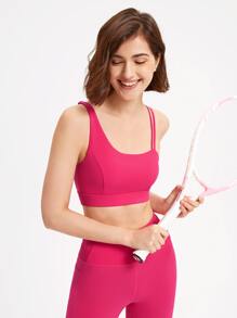 GLOWMODE FeatherFit™ Không đối xứng Dây đeo Bras thể thao - Màu Hồng Tươi - Xem 6