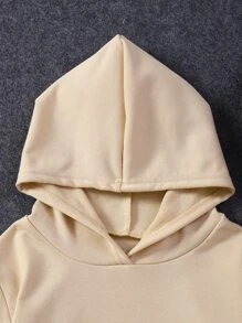 少女标语和卡通图案卫衣 - 卡其色 - 查看 8