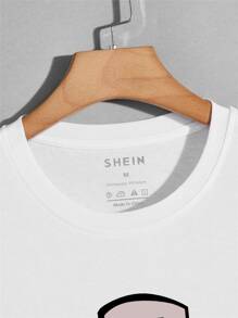 Manfinity Dauomo Men Skeleton And Basketball Print Tee