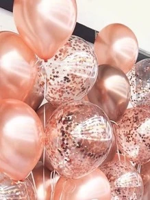 18入組乳膠現代混色裝飾氣球適合派對 - 粉色 - 查看 1