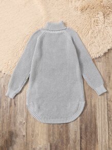 SHEIN Áo len nữ màu trơn Giải trí - Màu Xám nhạt - Xem 2