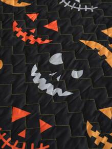 Halloween Cartoon Graphic Bedspread Set - Multicolor - View 4