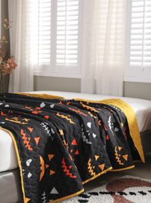 Halloween Cartoon Graphic Bedspread - Multicolor - View 8