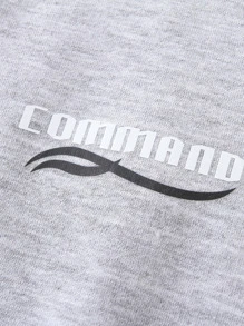 SHEIN Young Boy Color Block Contrast Sideseam Sweatshirt & Sweatpants - Grey - View 5