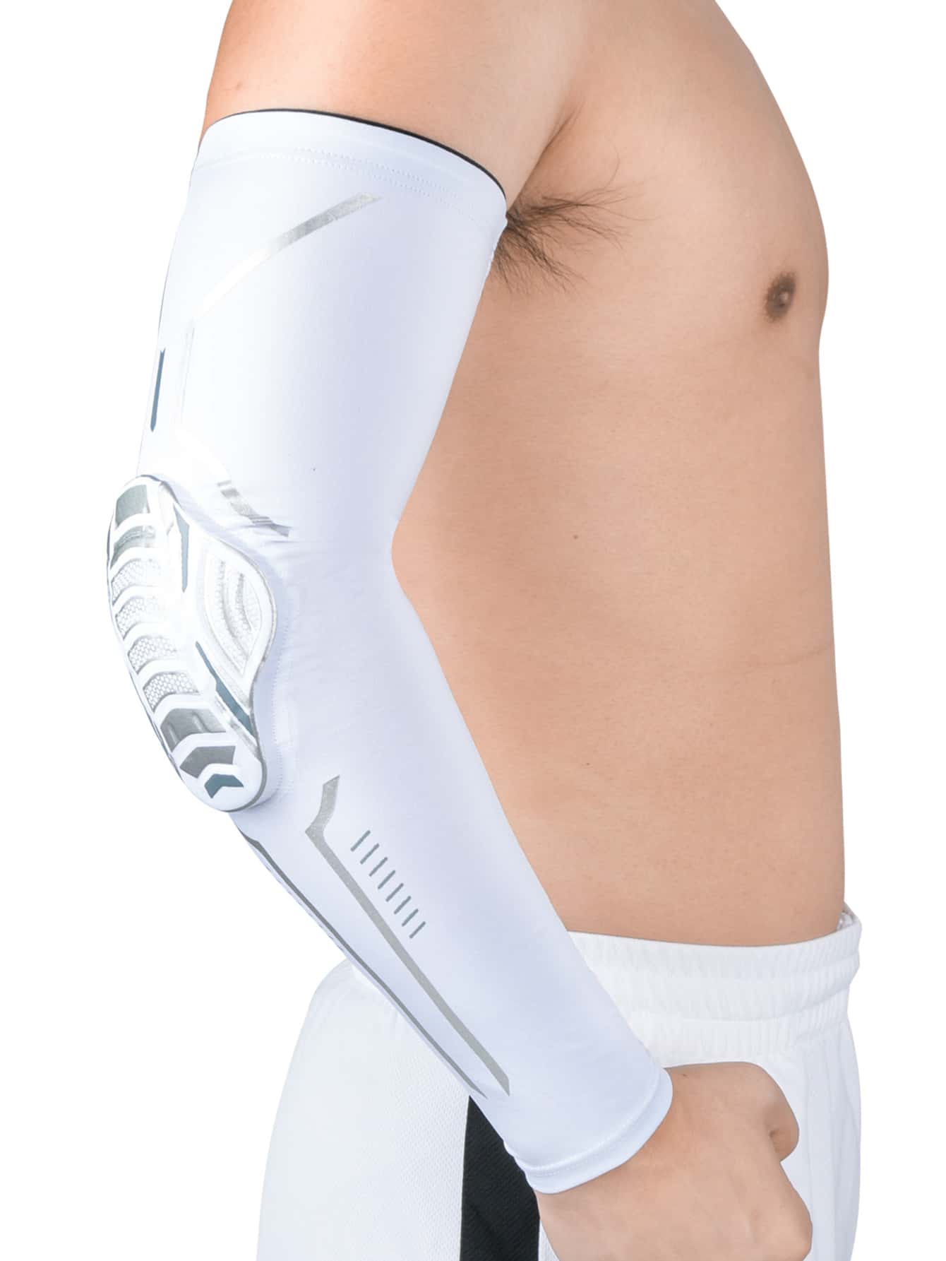 1 pieza Protector de codo transpirable - Blanco - Ver 1