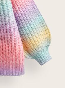 SHEIN EZwear Plus Ombre Drop Shoulder Cardigan - Multicolor - View 4
