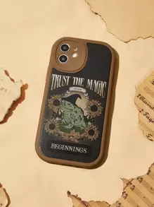 Aranza Sanchez Dark Academia Cartoon Frog Print Phone Case - Multicolor - View 2