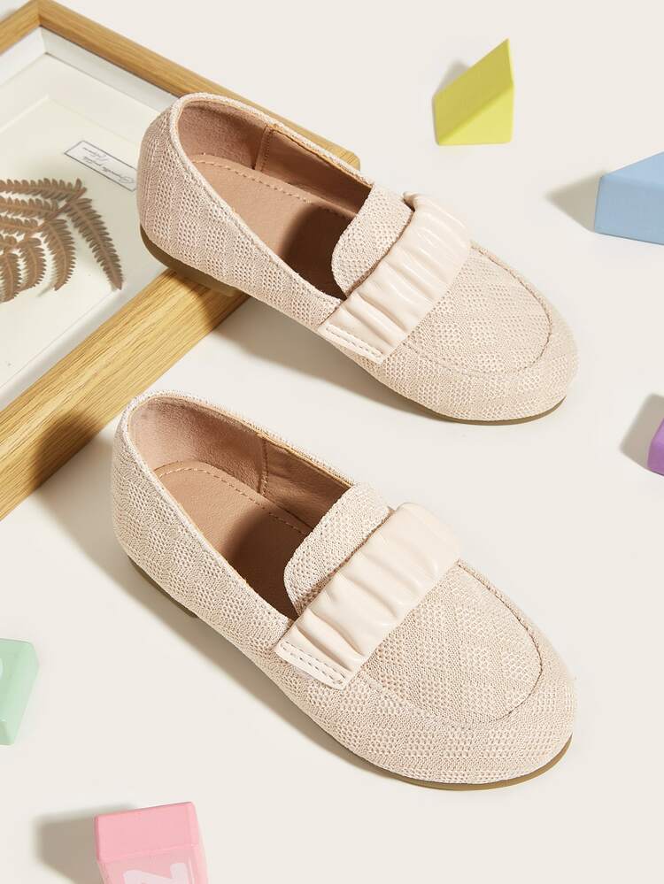 Niñas Mocasines planos fruncido - Beis - Añade 1