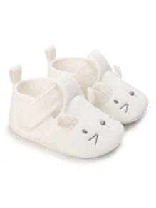适合 0-1 岁女婴的软底白鞋，秋季/春季 - 白色 - 查看 1