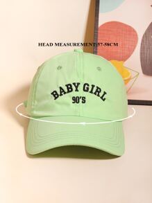 Gorra de béisbol con bordado de letra - Verde - Ver 3