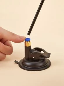 1pc Suction Cup Feather Decor Cat Teaser Stick, Interactive Cat Feather Toy, Cat Wand Toy And Natural Feather Teaser Replacement With Bell - Multicolor - View 5