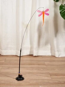 1pc Cat Teasing Stick With Suction Cup, Cat Toy, Pet Toy - Multicolor - View 1