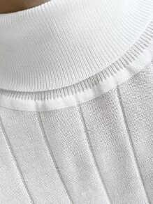 Manfinity Homme Hombres Jersey de cuello tortuga tejido de canalé