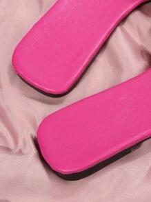 女士编织拖鞋，时尚沙滩拖鞋，防滑，适合约会、度假、派对、休闲、购物、通勤、夏季穿搭 - 玫紅色 - 查看 7