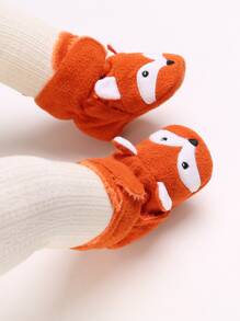 Bebé Botas con dibujos animados con diseño de oreja de peluche - Naranja - Ver 5