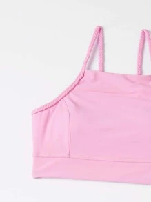 兩色調編織細節比基尼套裝，夏季海灘必備 - 彩色 - 查看 4