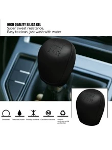 Silicone Car Gear Shift Cover - Black - View 4
