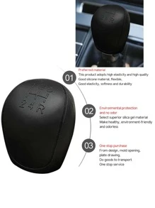 Silicone Car Gear Shift Cover - Black - View 5