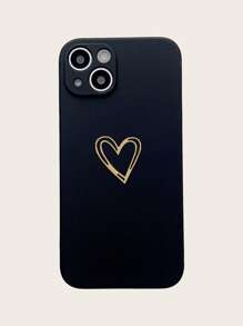 Coque de téléphone portable avec motif cœur avec lanière