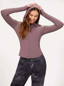 GLOWMODE Featherfit™輪廓拉鍊夾克 - 中紫紅色 - 查看 7