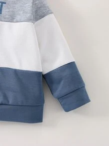 Baby Boy Colourblock Letter Graphic Hoodie - Multicolor - View 5