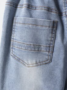 Niños Jeans de pierna recta desgarro