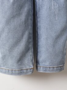 Niños Jeans de pierna recta desgarro