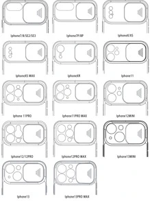 滑動相機蓋手機外殼帶心手機氣囊支架 - 黑與白 - 查看 8