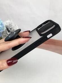 滑動相機蓋手機外殼帶心手機氣囊支架 - 黑與白 - 查看 5