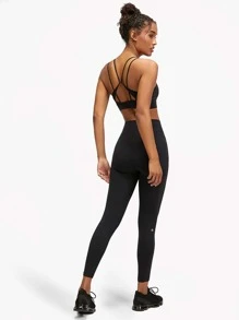 GLOWMODE FeatherFit™ Chất rắn Dải mỏng Bras thể thao - màu đen - Xem 8