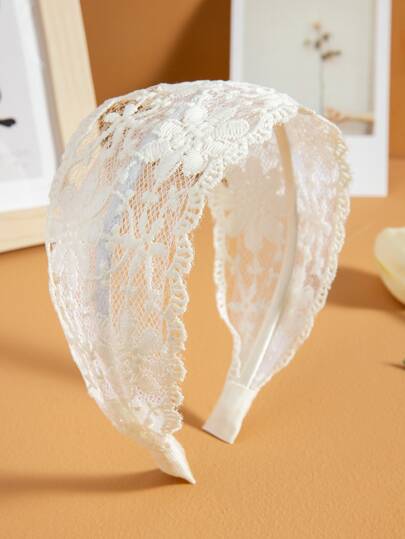 1 pezzo Set di fasce per capelli con fiori ricamati in pizzo, stile bohémien, per San Valentino, fasce per capelli, cerchietti, fasce per capelli, cerchietti per capelli