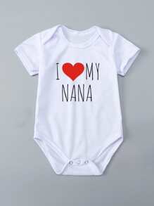 Baby Girl Unisex Slogan & Heart Tee Bodysuit