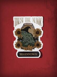 Aranza Sanchez 暗黑學院風1張卡通青蛙圖案筆記本電腦保護貼 - 彩色 - 查看 2