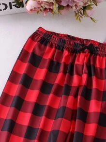 Tween Girl 3 件套格子睡裤