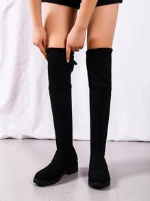 Tie Back Slip-On Sock Boots
