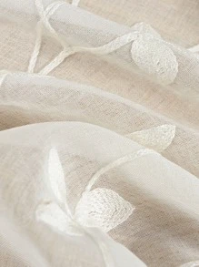 Rèm Cửa Ren màu trơn - trắng - Xem 5