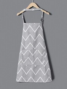 1pc Mẫu Chevron Tạp dề chống thấm dầu - Nhiều màu - Xem 1