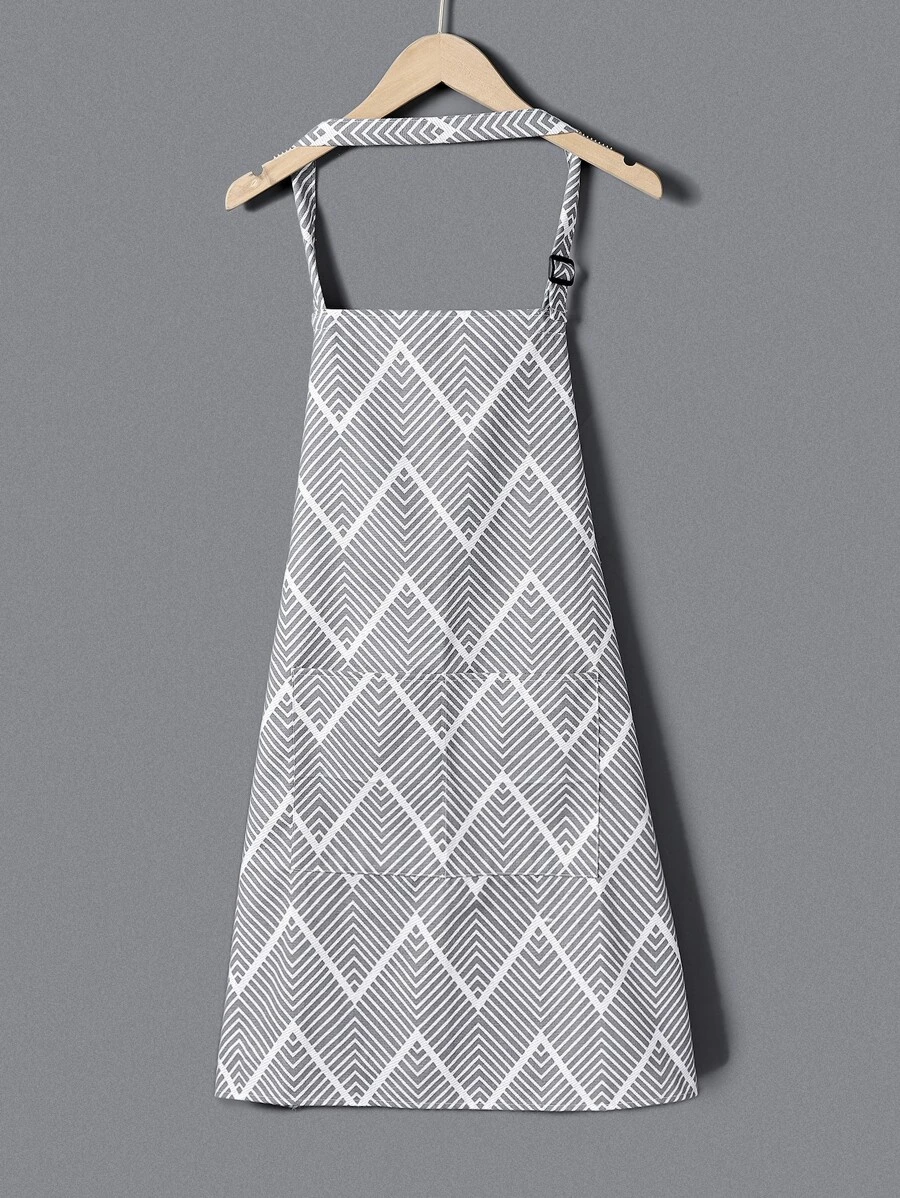 1pc Mẫu Chevron Tạp dề chống thấm dầu - Nhiều màu - Xem 1