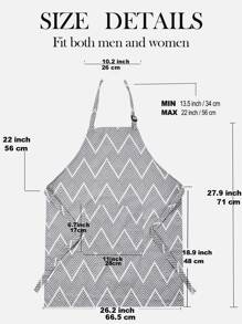 1pc Mẫu Chevron Tạp dề chống thấm dầu - Nhiều màu - Xem 4