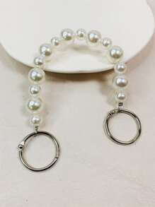 1入組人造珍珠裝飾鞋飾 - 白色 - 查看 6