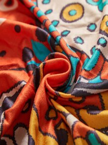 1pc Geometric Pattern Sofa Slipcover - Multicolor - View 4