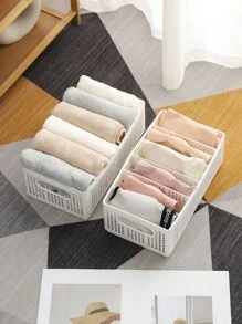 1pc Foldable Underwear Storage Box - White - View 2