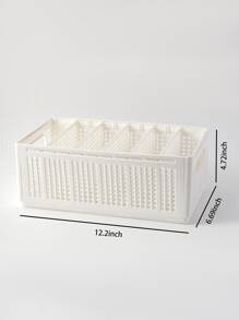 1pc Foldable Underwear Storage Box - White - View 3