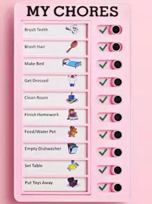1pc DIY Schedule Pad - Pink - View 1