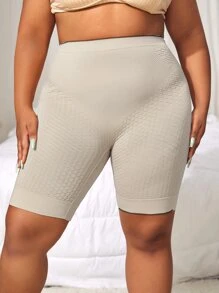 Shorts de fajas unicolor simple - Beis - Ver 3